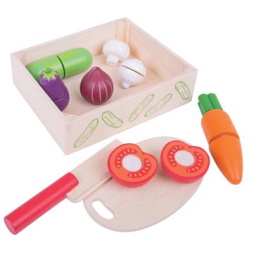 Cutting Veg Crate by Bigjigs Toys - 0