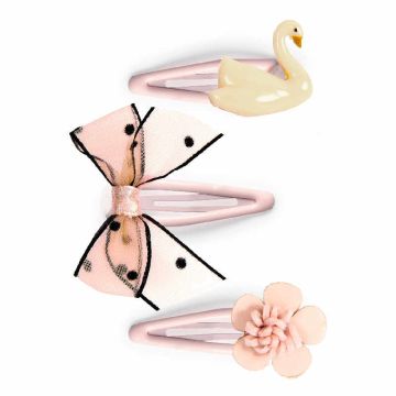 Violette x 3 Plume Hair Clips by Djeco - 0