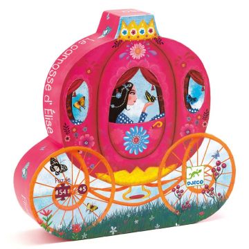 Elise's Carriage 54pcs Silhouette Puzzle by Djeco - 0