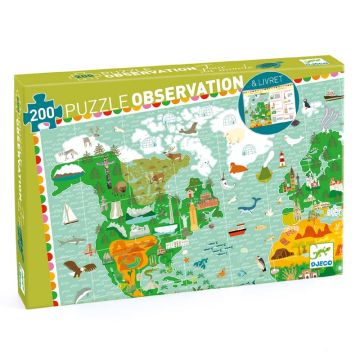 Monuments of the 200pcs World Puzzle by Djeco - 0