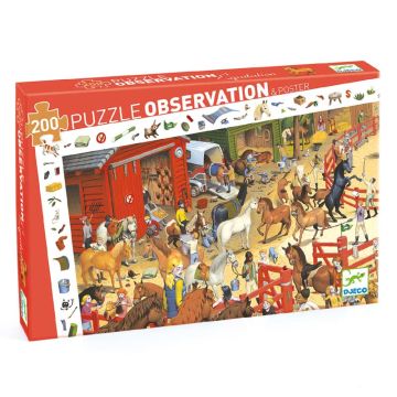 200 pcs Horse Riding Puzzle by Djeco - 0