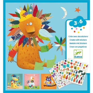 Create Animals with Stickers by Djeco - 0